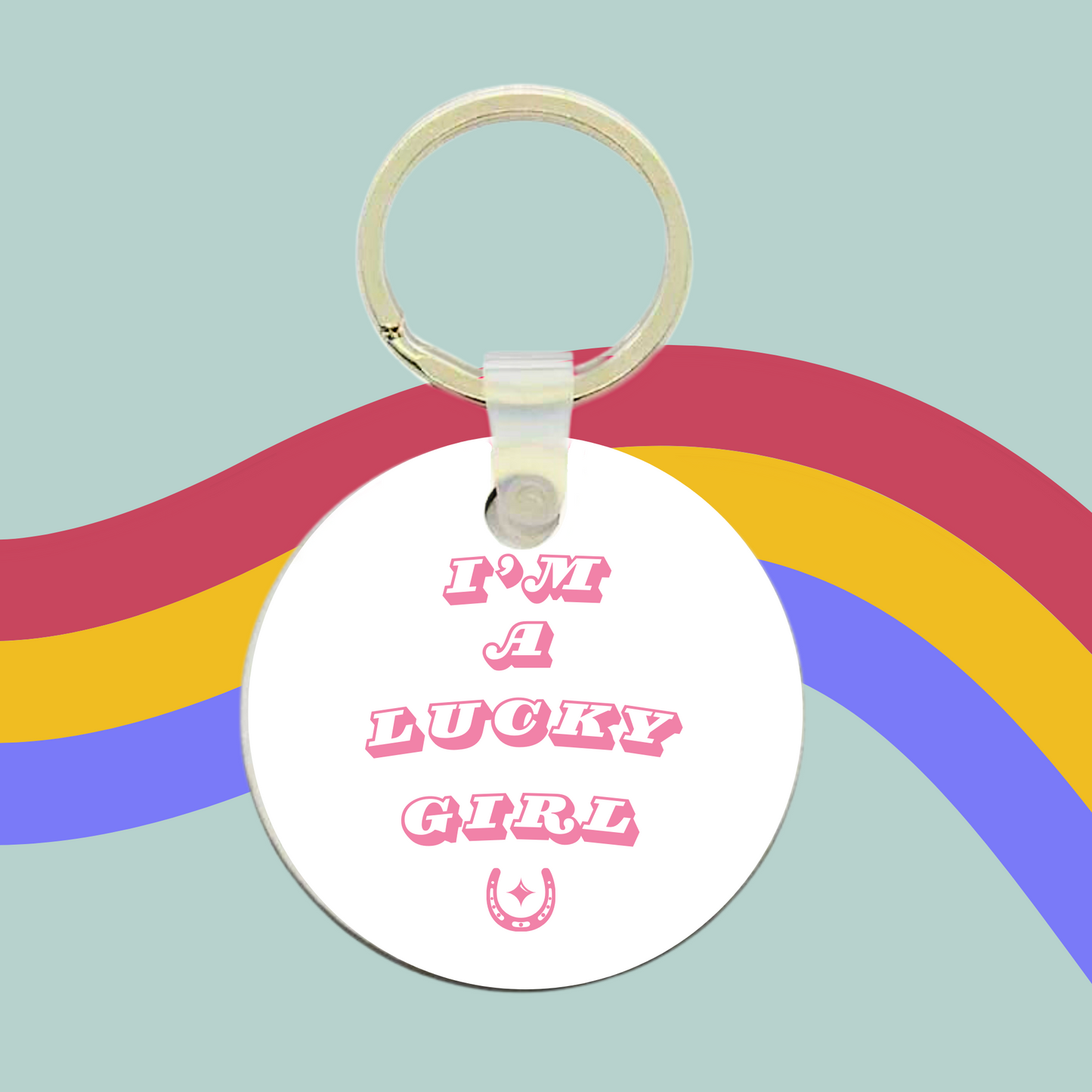 I'm A Lucky Girl Keyring- Girly Charm