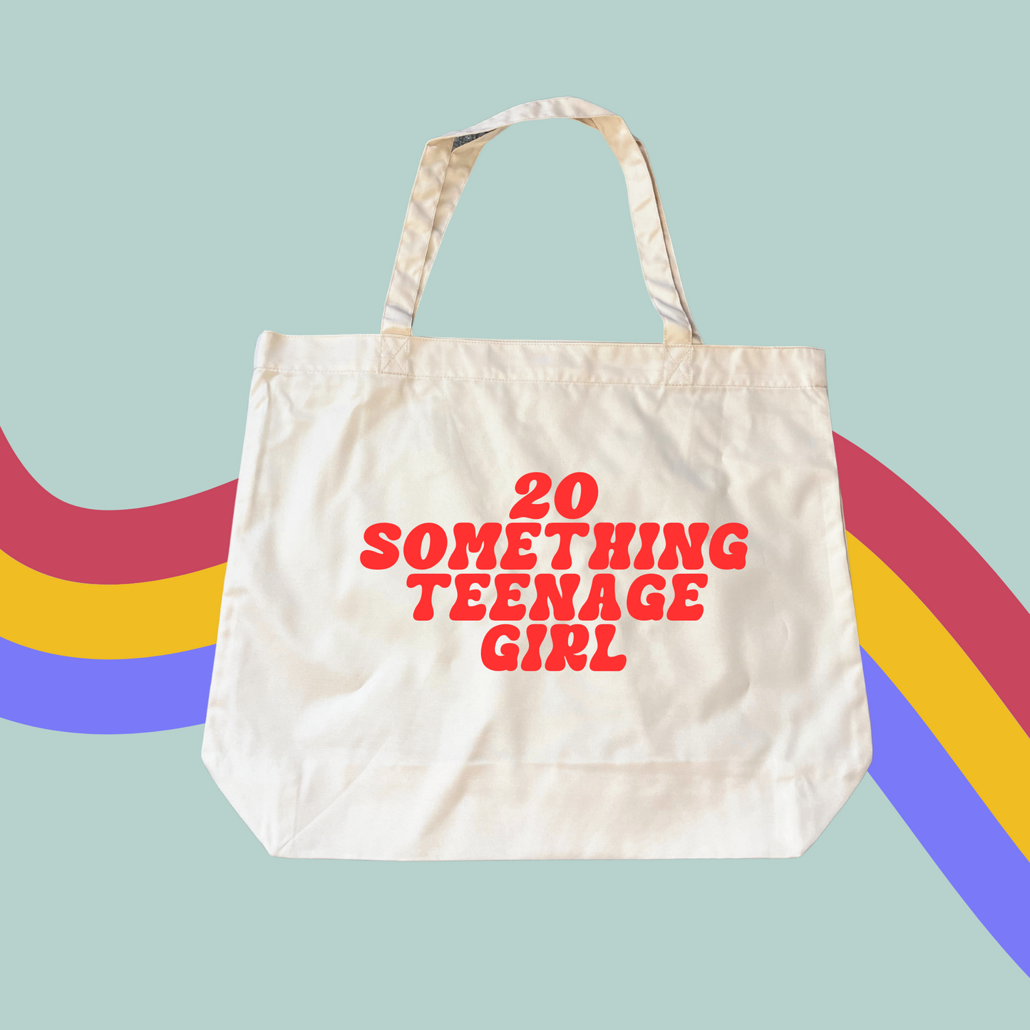 20 Somthing Teenage Girl Tote- Meme Shopping Bag