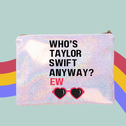 Who's Taylor Swift Anyway? Ew Makeup Bag- Taylor Swift Red Zip Case