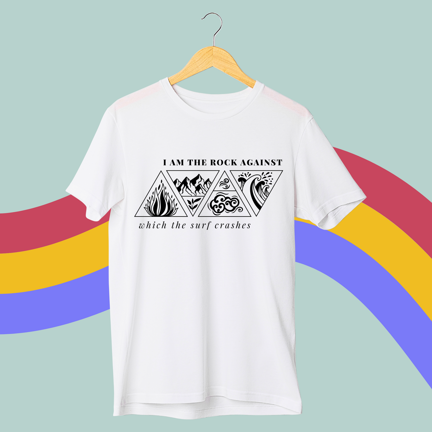 Nesta, I Am The Rock Against Which The Surf Crashes Tee- A Court Of Thorns and Roses,  Sarah J Maas  T-Shirt