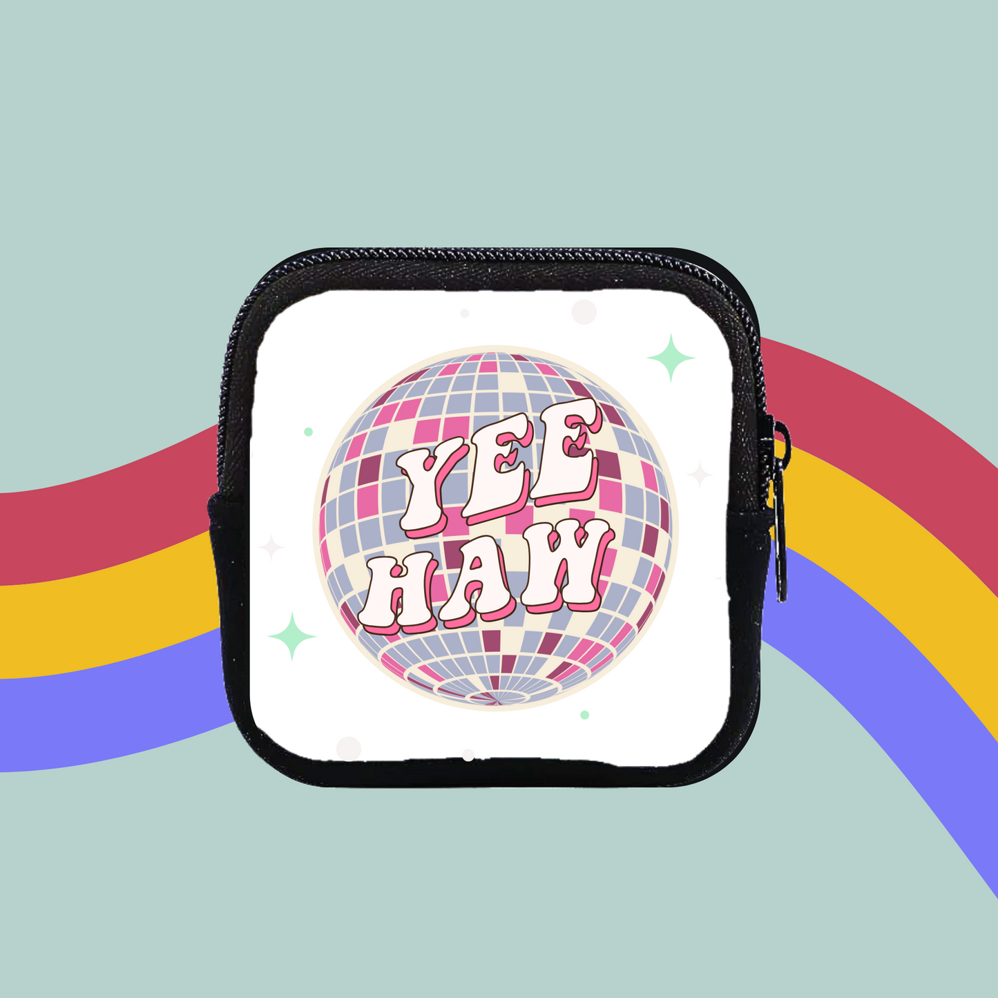 Yee Haw Disco Cowgirl Coin Purse- Girly Pouch