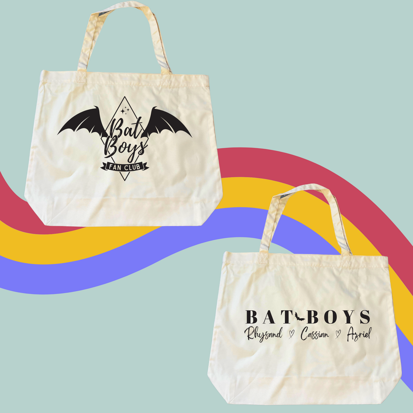 Bat Boys Tote- A Court Of Thorns and Roses, Sarah J Maas Shopping Bag