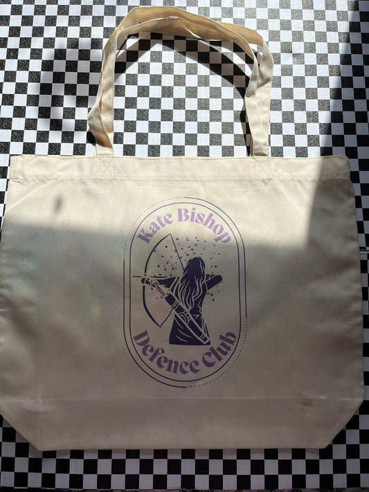 MISPRINT Kate Bishop Defence Club Tote Bag- Marvel’s Hawkeye-Young Avengers Shopping Bag