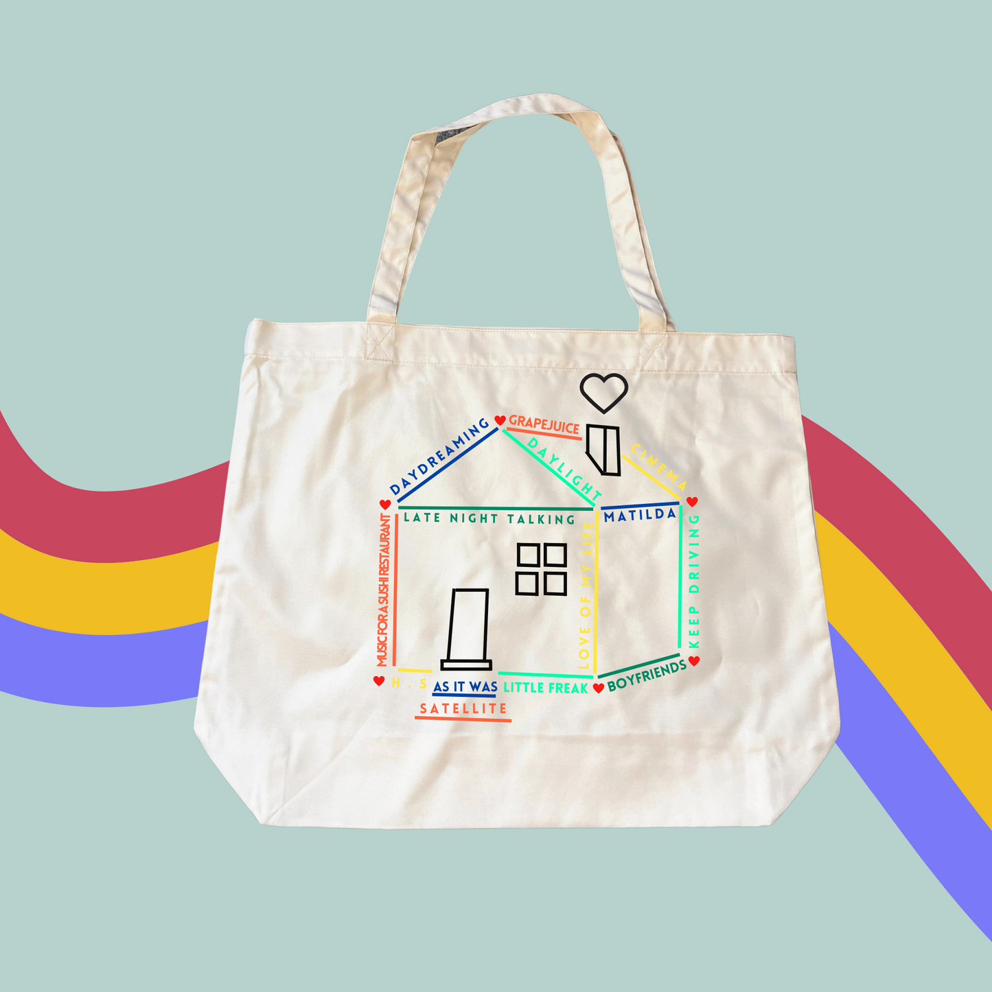 Harry's House Tracklist Tote- Harry Styles Shopping Bag