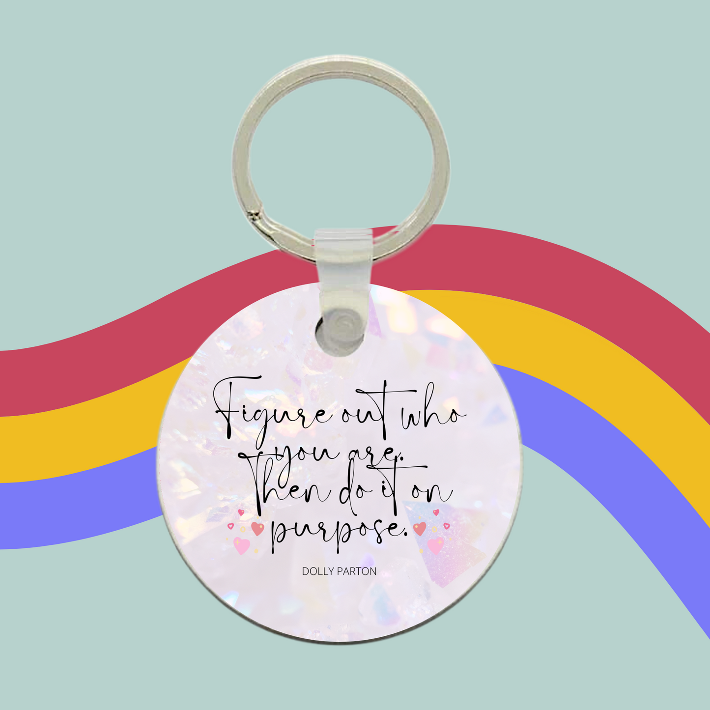 Figure Out Who You Are Keyring- Dolly Parton Music Charm