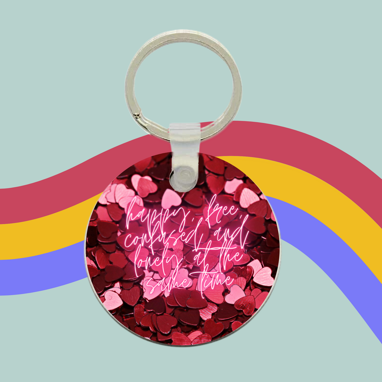 Happy, Free, Confused, and Lonely Keyring- Taylor Swift Red 22 Charm