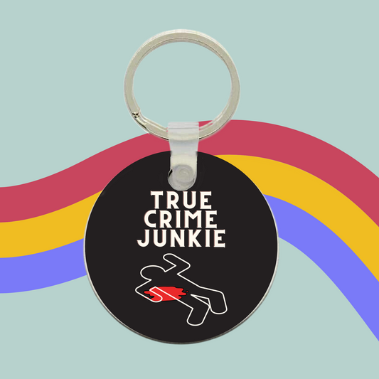 True Crime Junkie Keyring-True Crime Charm