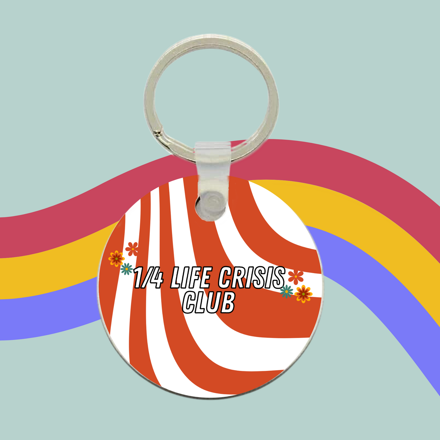 ¼ Life Crisis Club Keyring- Funny Charm