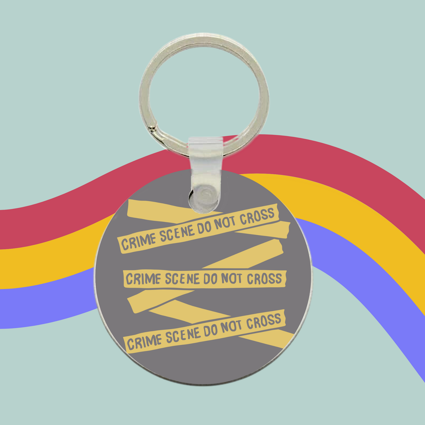 Crime Scene Keyring- True Crime Charm