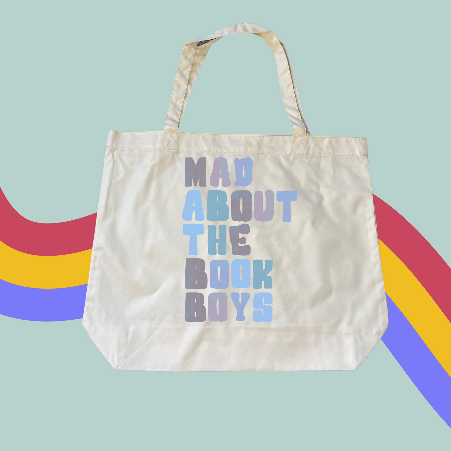 Mad About The Book Boys Tote- Funny Book Lovers Shopping Bag