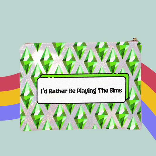 I’d Rather Be Playing The Sims Make-Up Bag- The Sims Zip Case