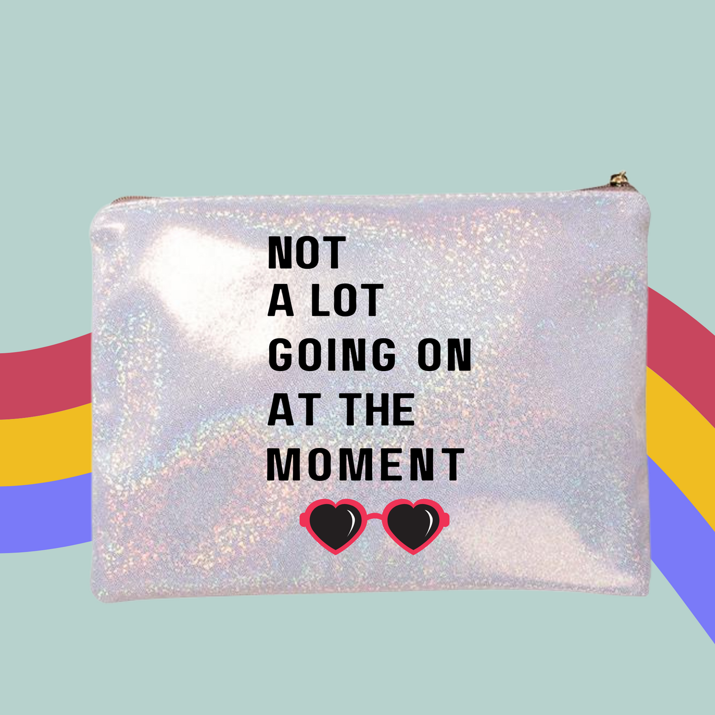 Not A Lot Going On At The Moment Glitter Make-Up Bag- Taylor Swift Red Zip Case