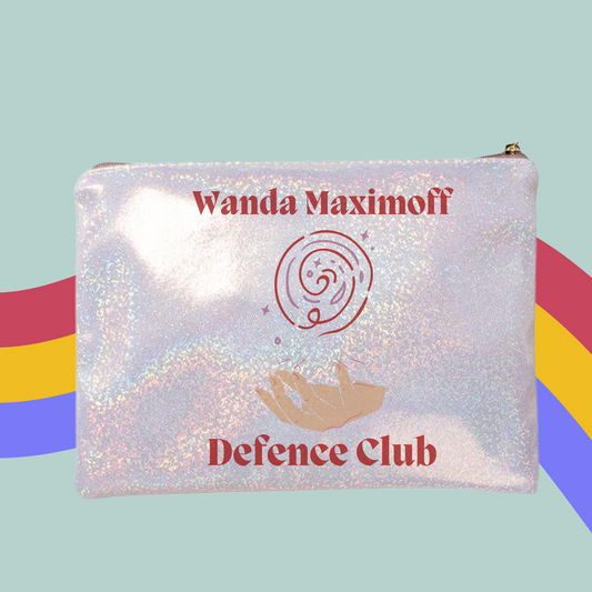 Wanda Maximoff Defence Club Glitter Make-Up Bag- Doctor Strange in the Multiverse of Madness-Scarlet Witch Zip Case