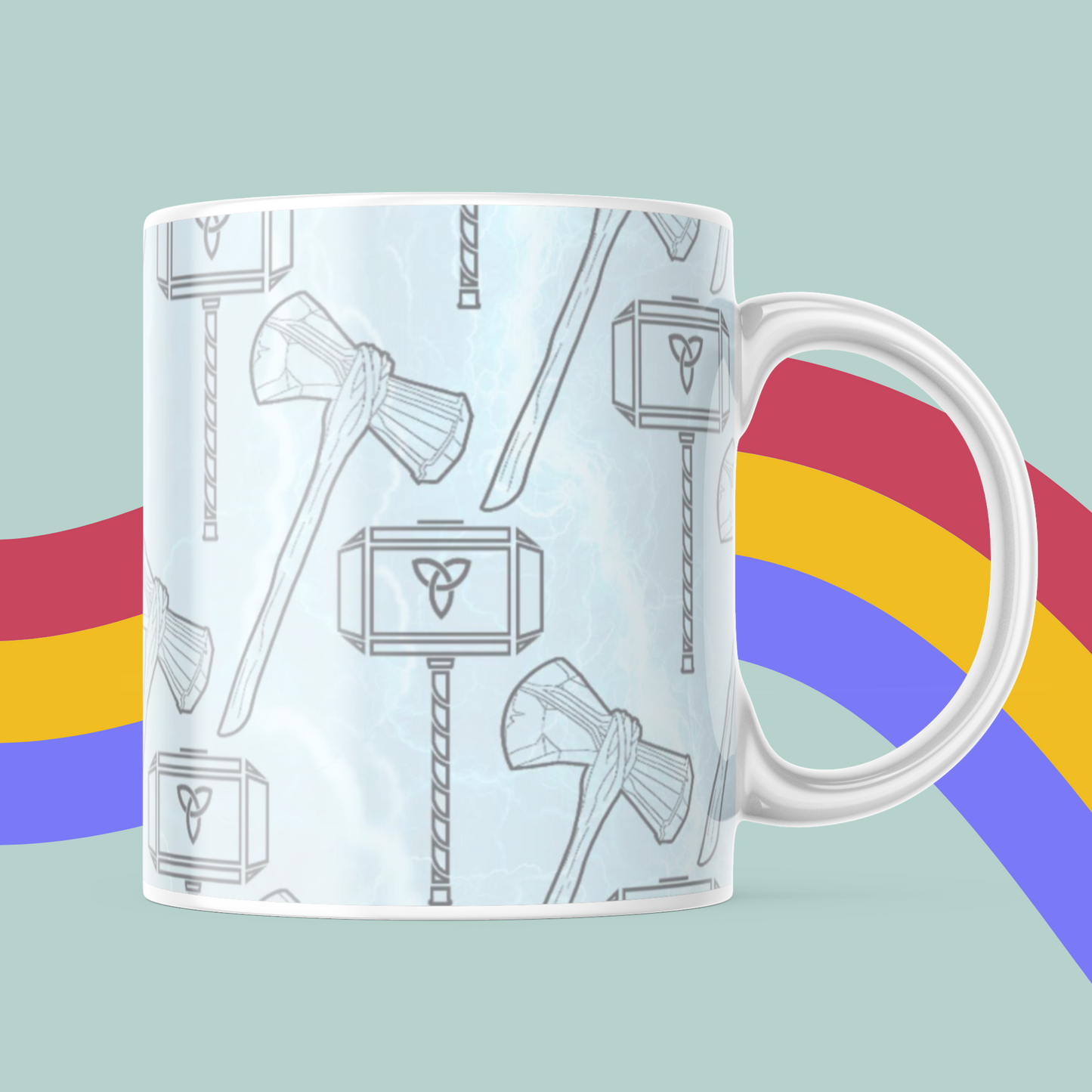 Mjolnir + Stormbreaker Mug- Thor Marvel Mug