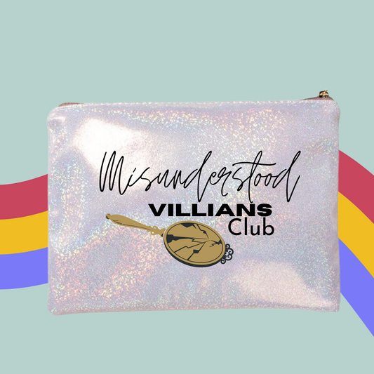 Misunderstood Villains Club Glitter Make-Up Bag- Fangirl Zip Case