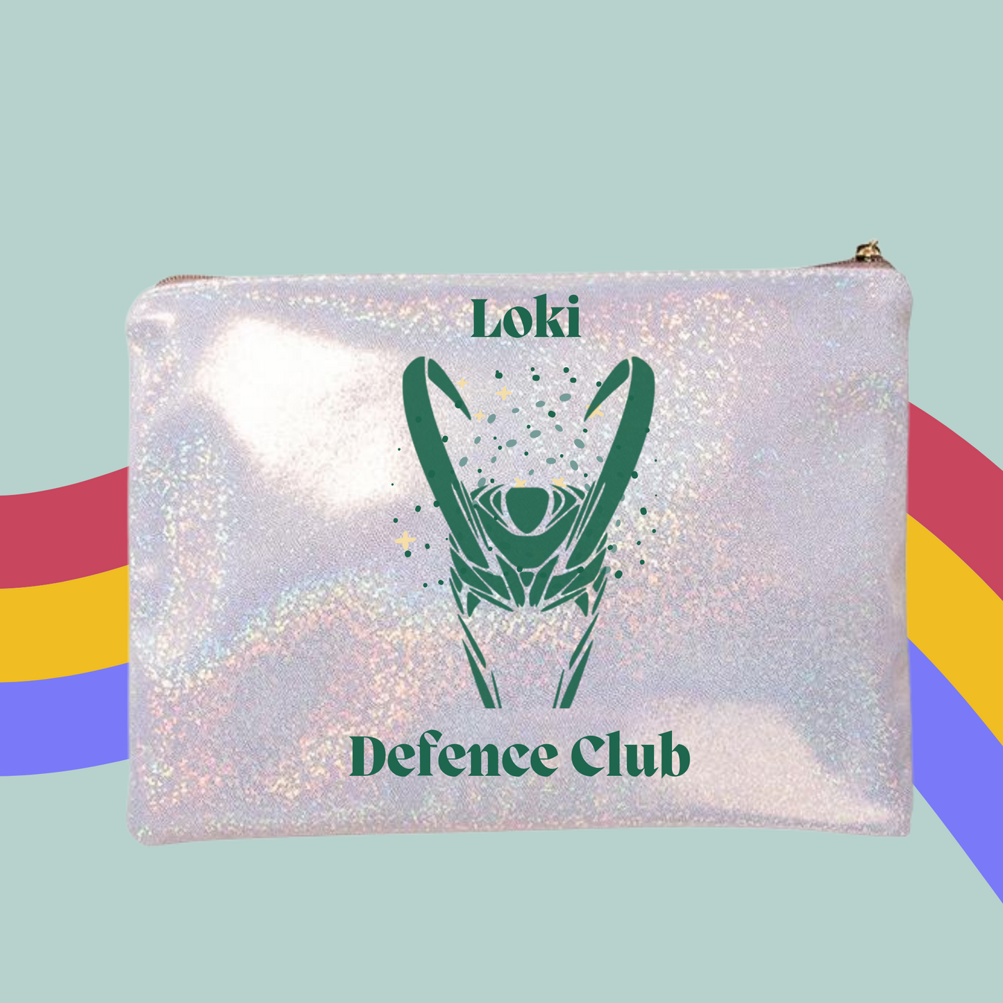 Loki Defence Club Glitter Make-Up Bag- Marvel Studios Loki Zip Case