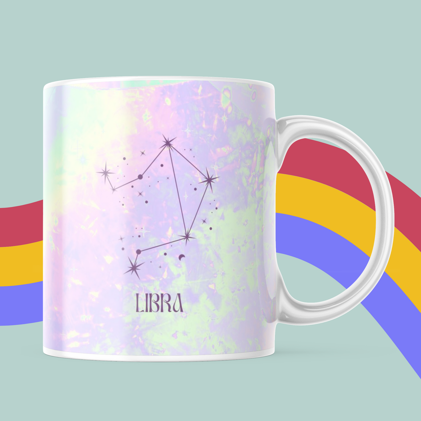 Opal Print Zodiac Mug- Star Signs Mug