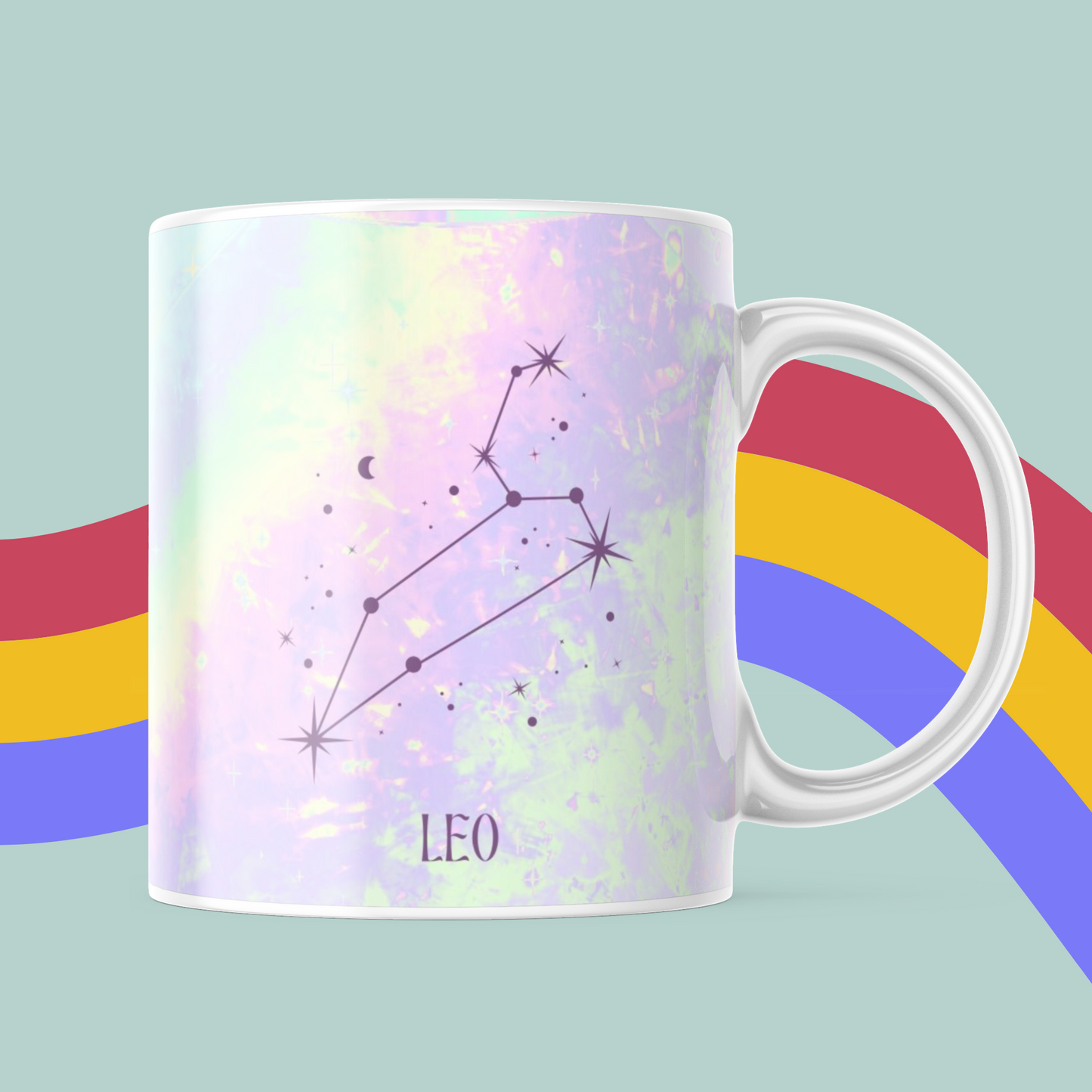 Opal Print Zodiac Mug- Star Signs Mug