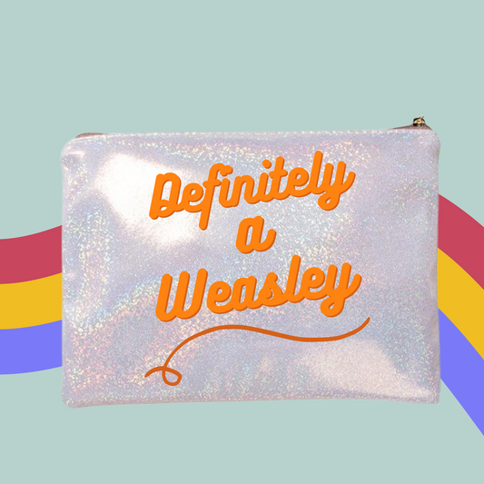 Definitely A Weasley Glitter Make-Up Bag- Harry Potter Zip Case