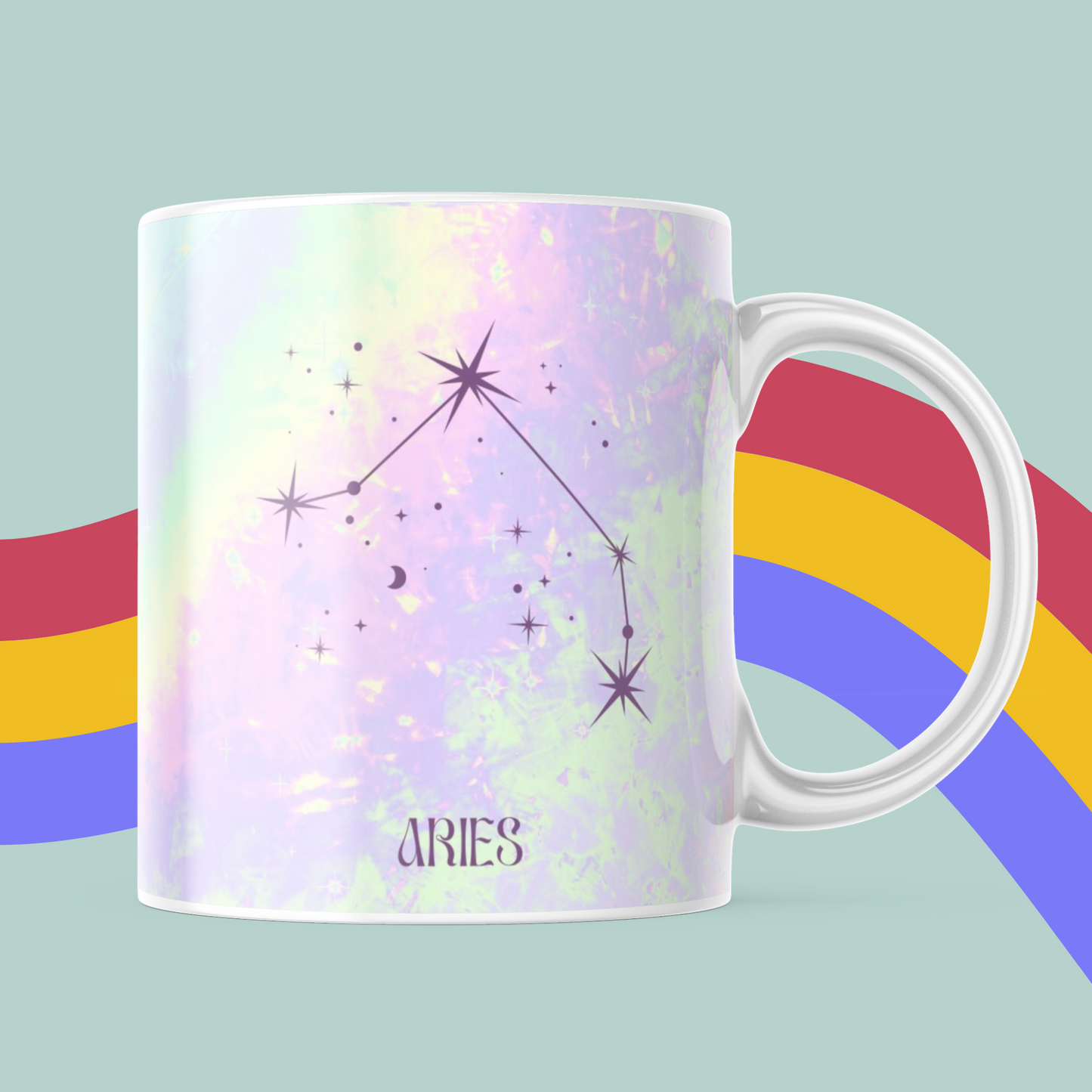 Opal Print Zodiac Mug- Star Signs Mug