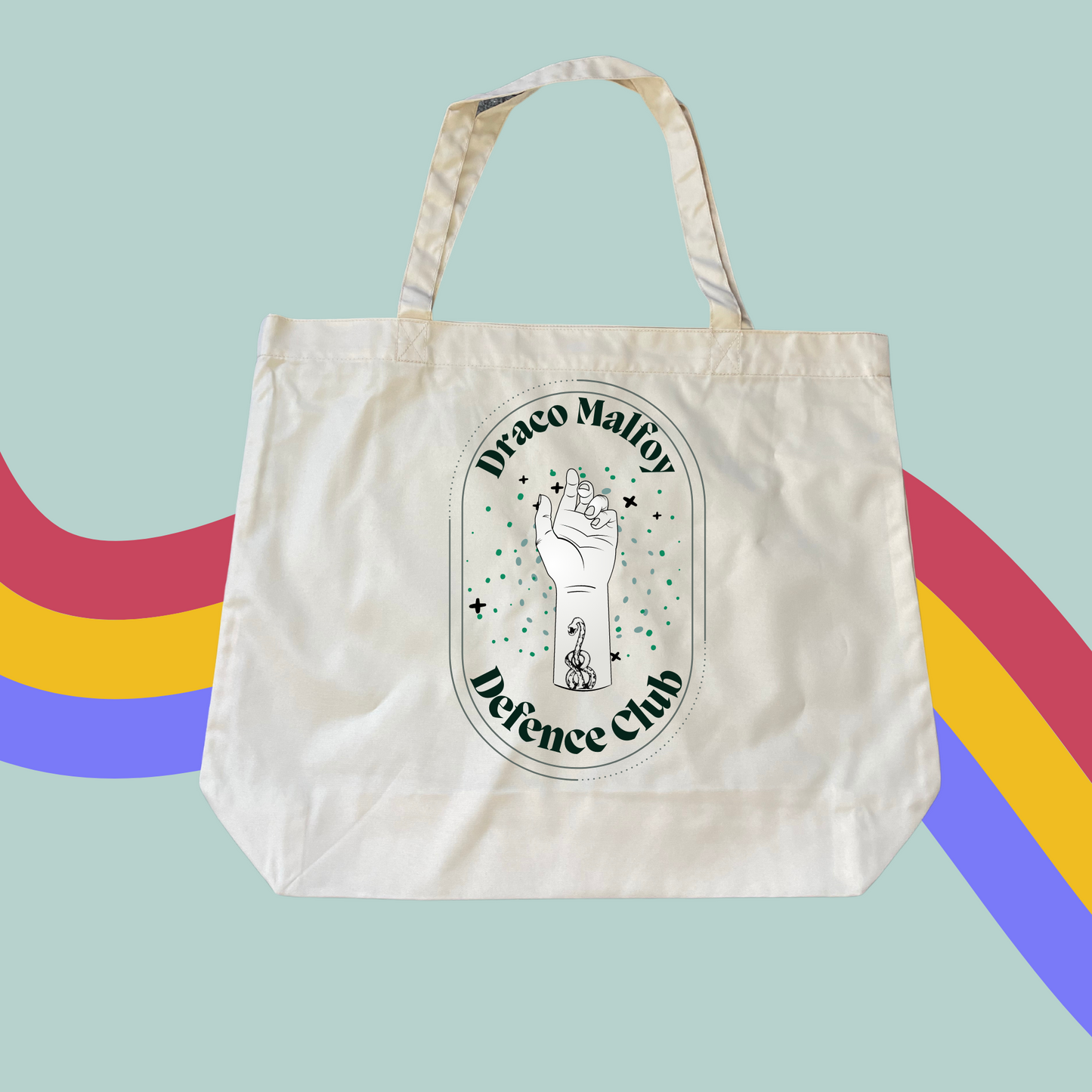 Draco Malfoy Defence Club Tote- Harry Potter Slytherin Shopping Bag