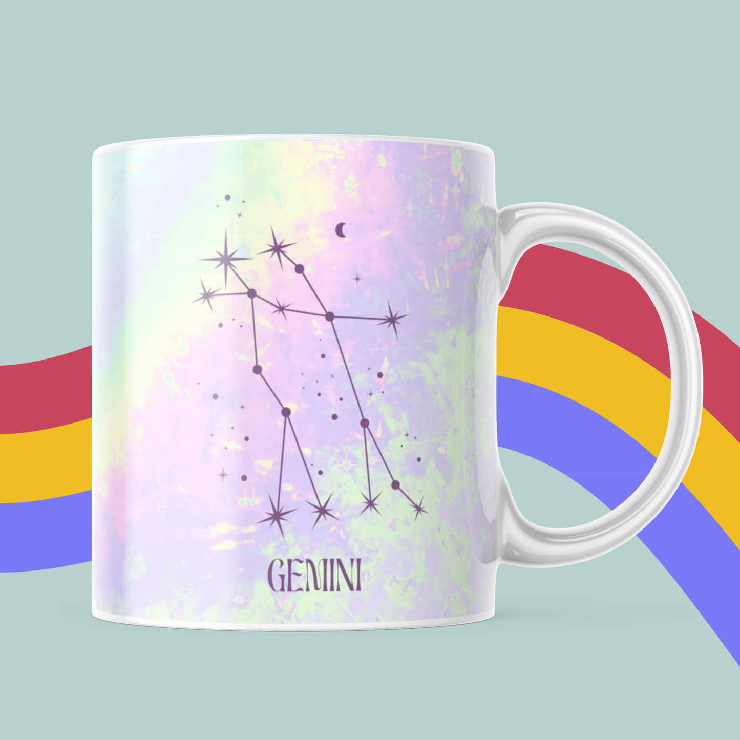 Opal Print Zodiac Mug- Star Signs Mug