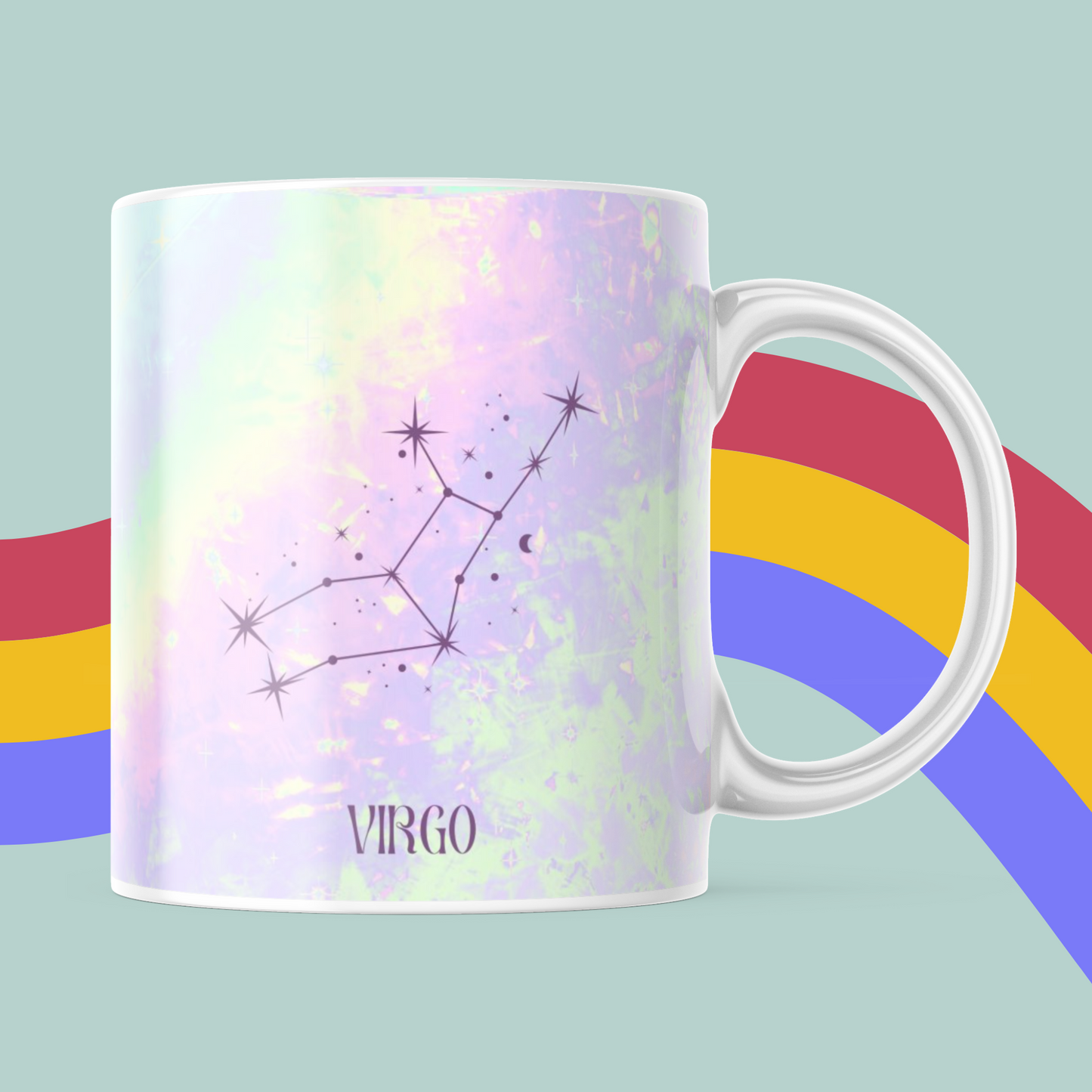 Opal Print Zodiac Mug- Star Signs Mug