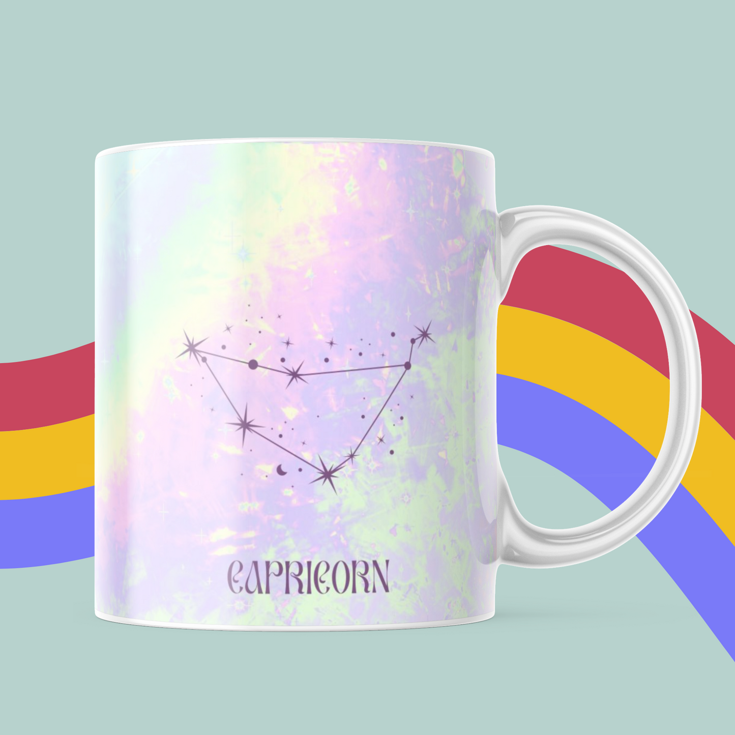 Opal Print Zodiac Mug- Star Signs Mug