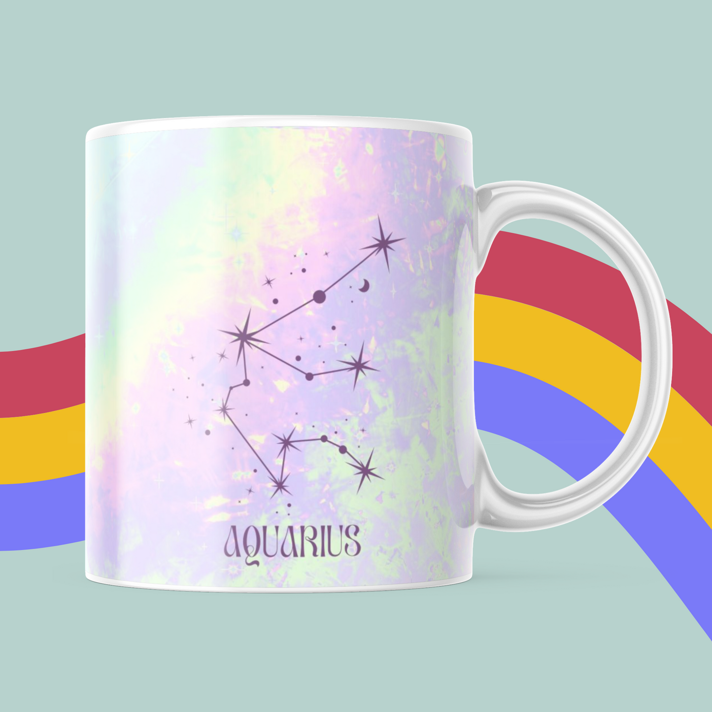 Opal Print Zodiac Mug- Star Signs Mug