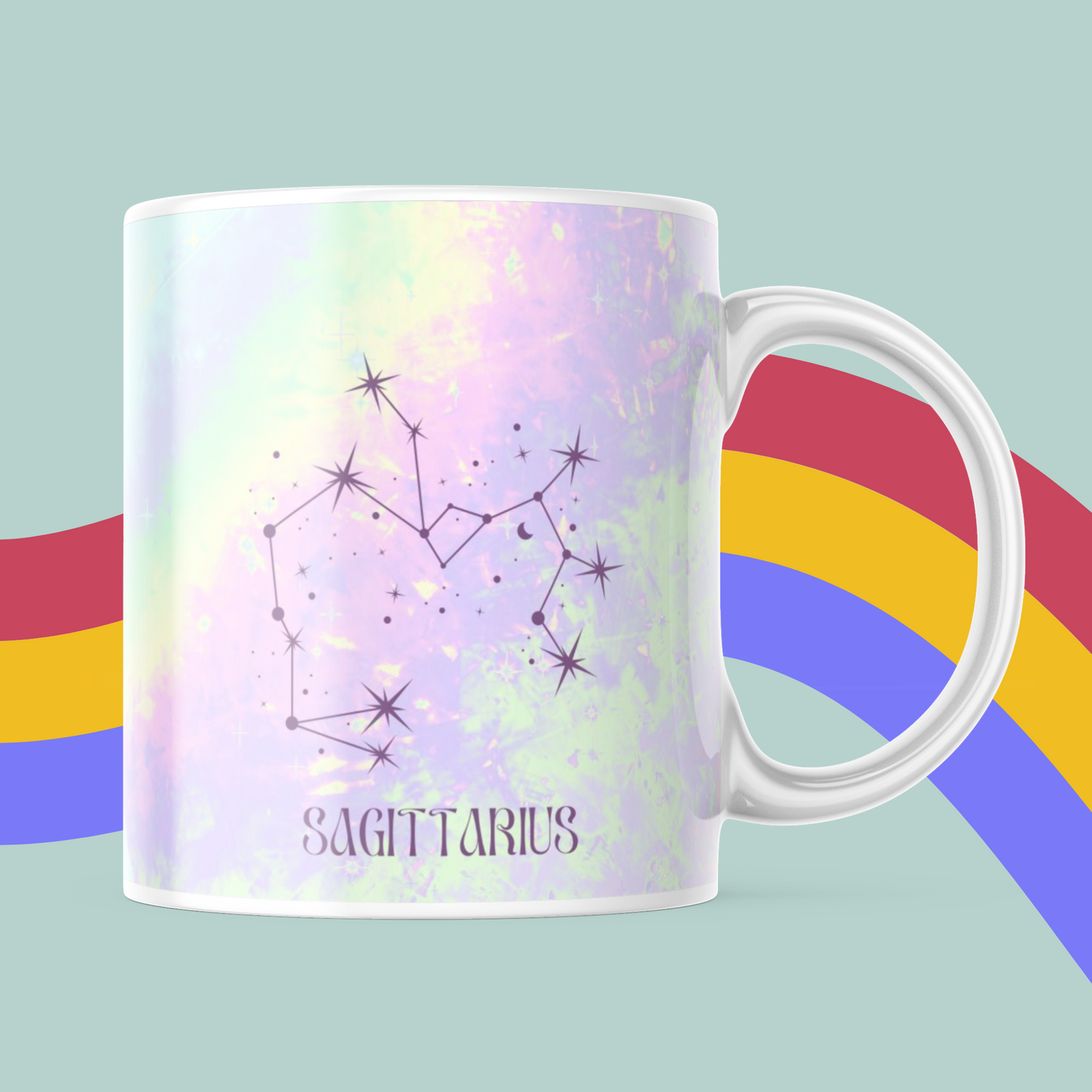 Opal Print Zodiac Mug- Star Signs Mug