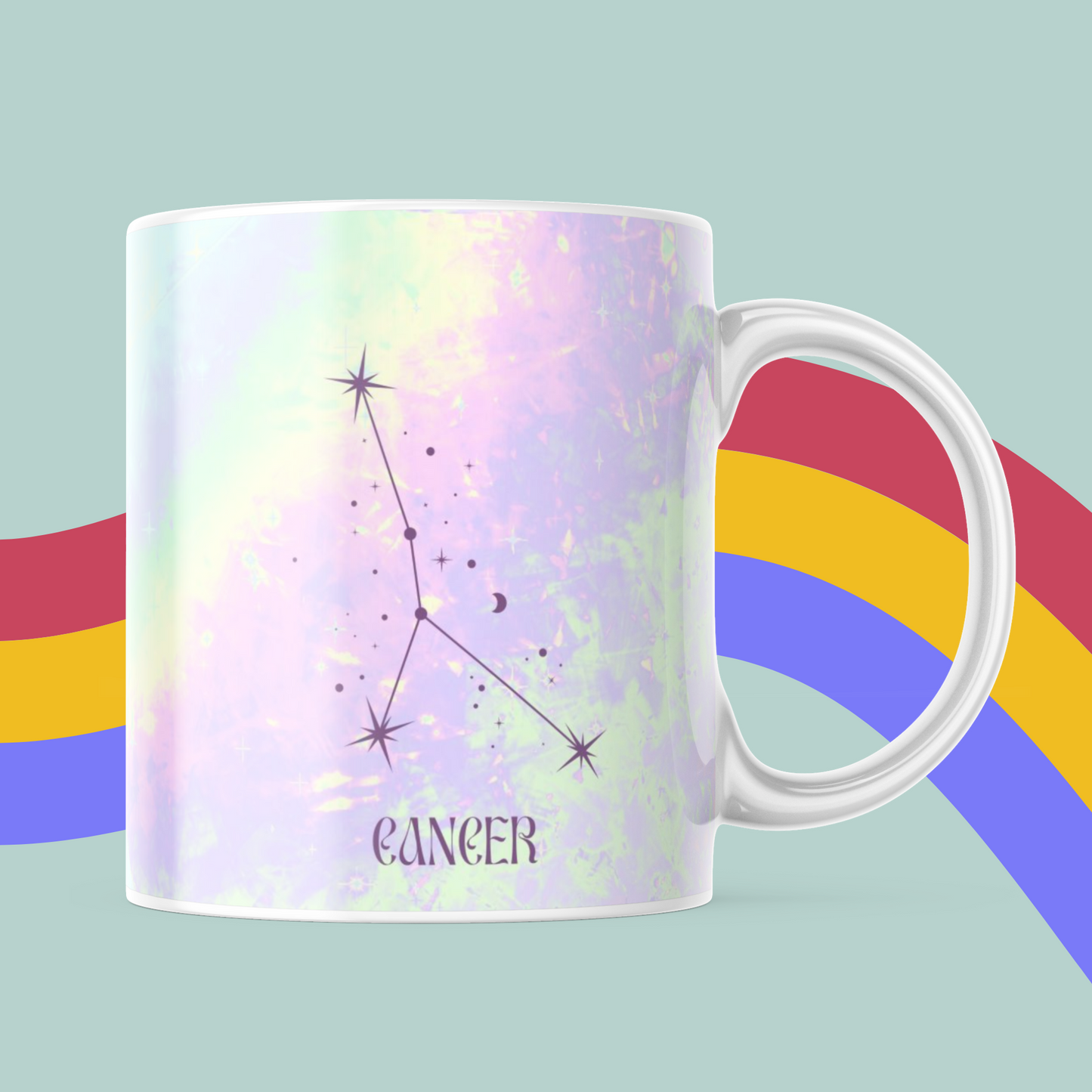 Opal Print Zodiac Mug- Star Signs Mug