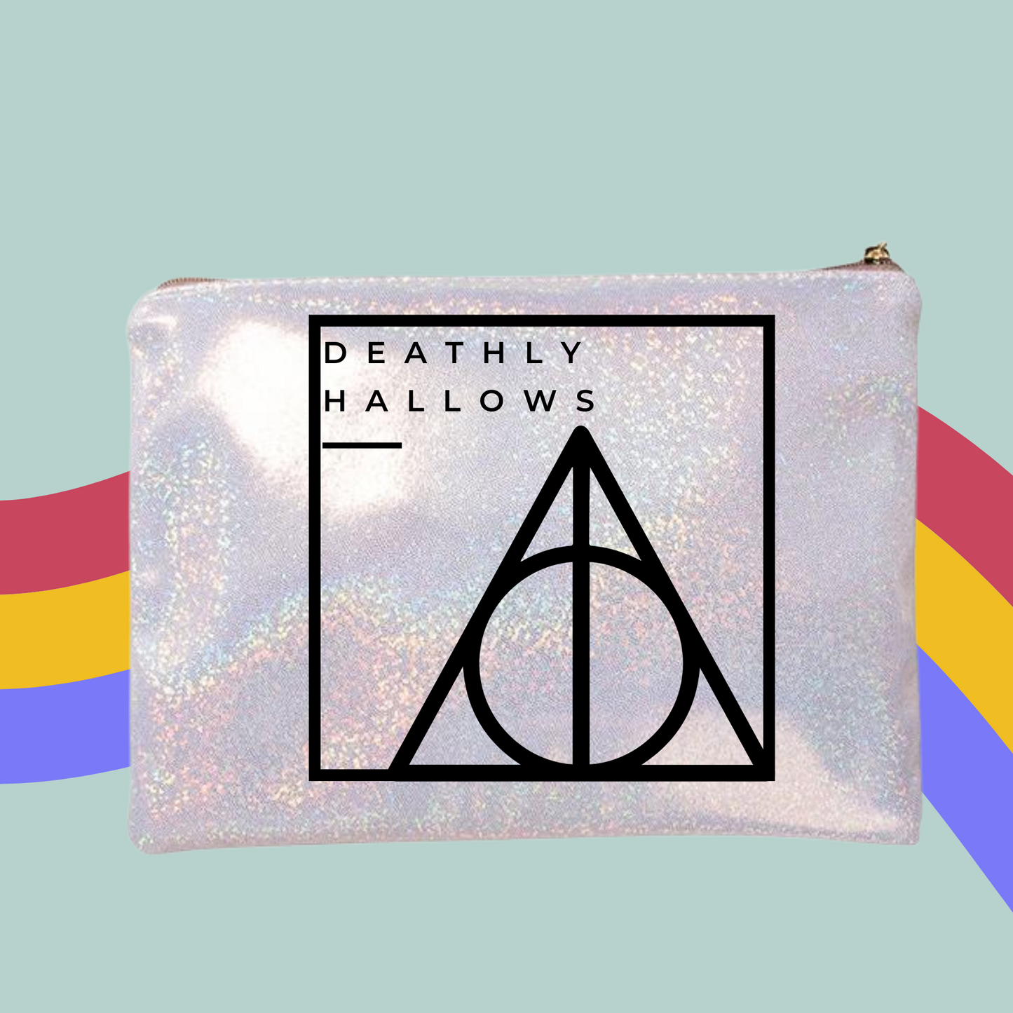 Deathly Hallows Glitter Make-Up Bag- Harry Potter Zip Case