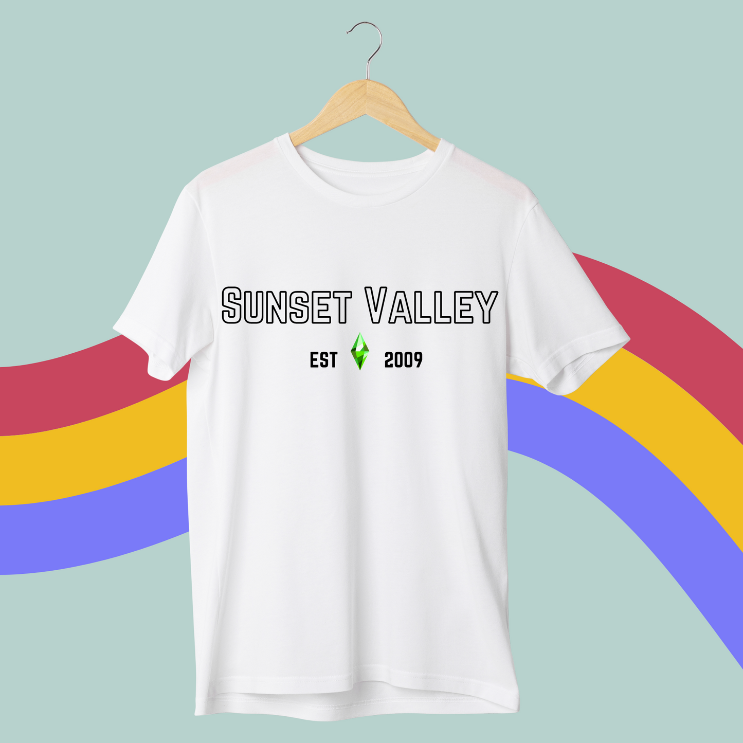 The Sims Varsity Tee- Sims Neighbourhood Inspired Varsity T-Shirt