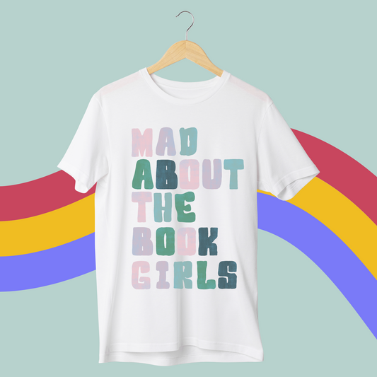 Mad About The Book Girl Tee- Funny Book Lovers T-Shirt