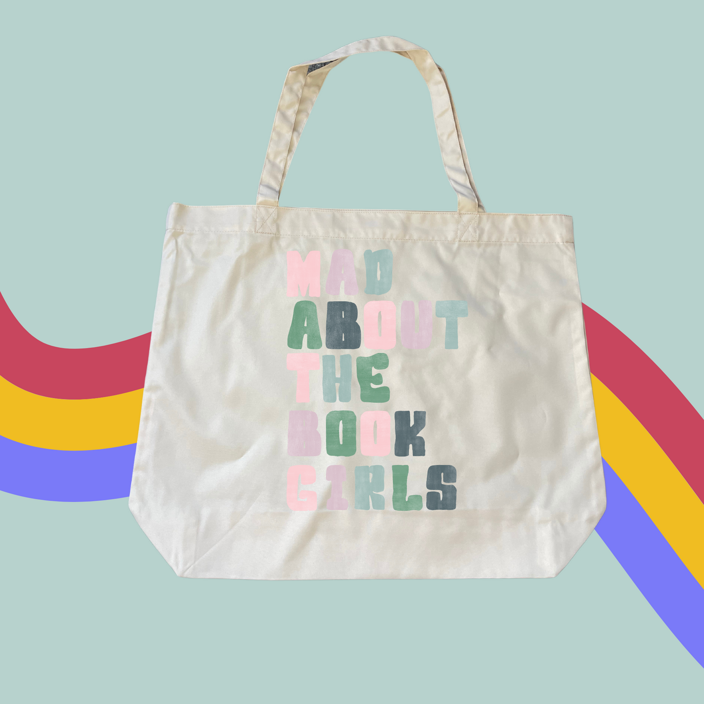 Mad About The Book Girl Tote- Funny Book Lovers Shopping Bag