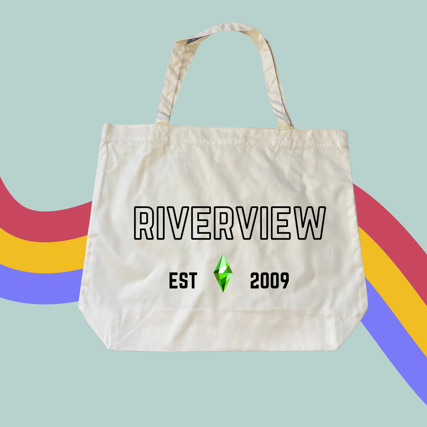 The Sims Varsity Tote- Sims Neighbourhood Inspired Varsity Shopping Bag