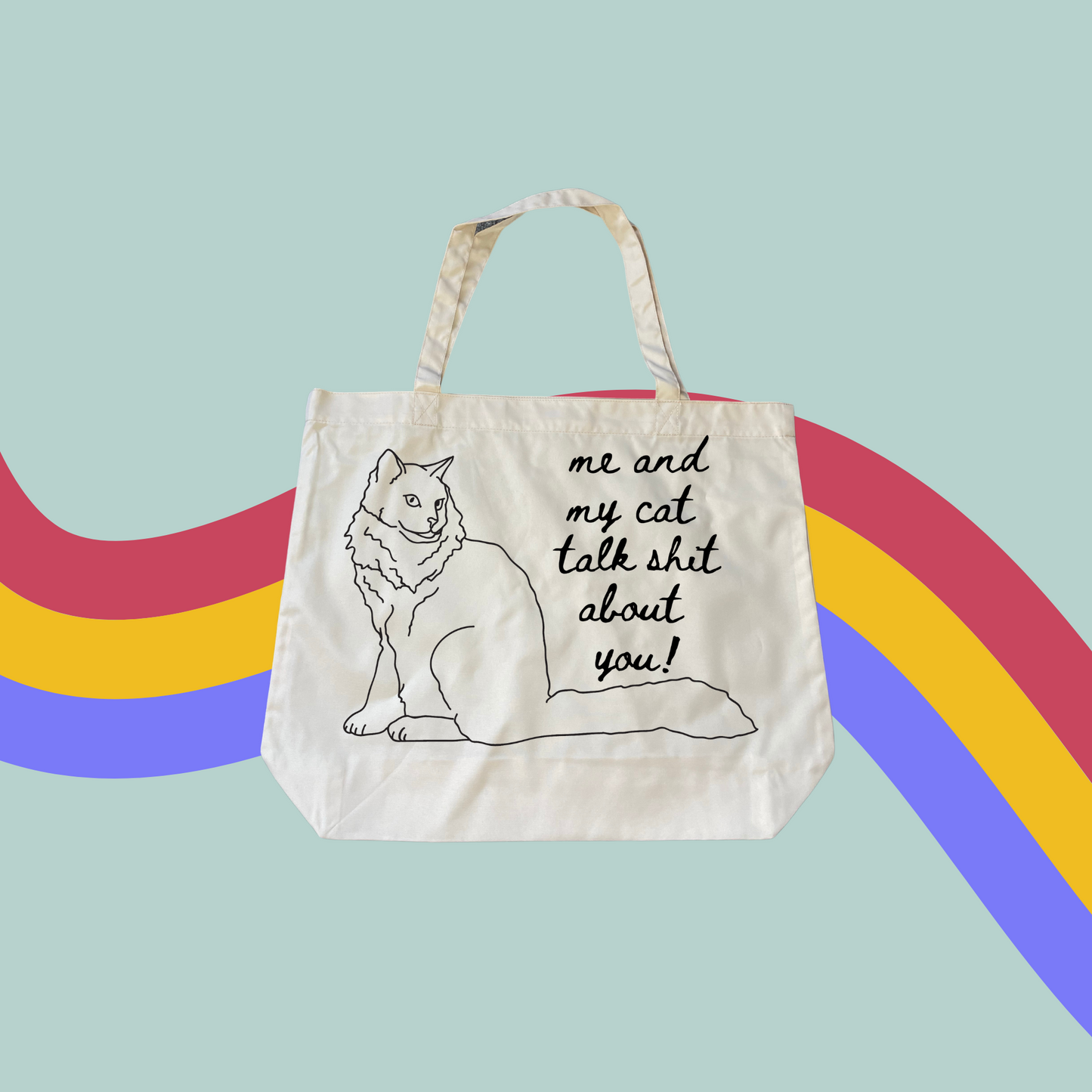 Me and My Cat Tote - Funny Cat Lover Shopping Bag