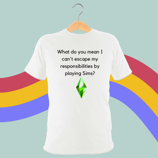 Avoiding My Responsibilities Tee- The Sims Gaming T-Shirt