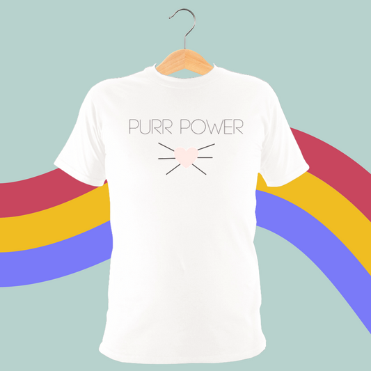 Purr Power Tee- Cute Cat T-Shirt