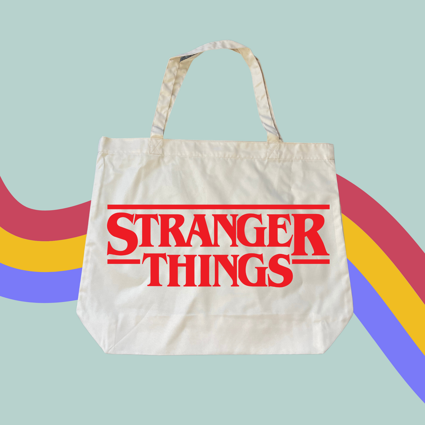 Stranger Things Logo Tote Bag- Stranger Things Shopping Bag